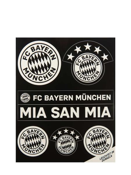 FC Bayern München Leuchtaufkleber-Set 7 Sticker PVC